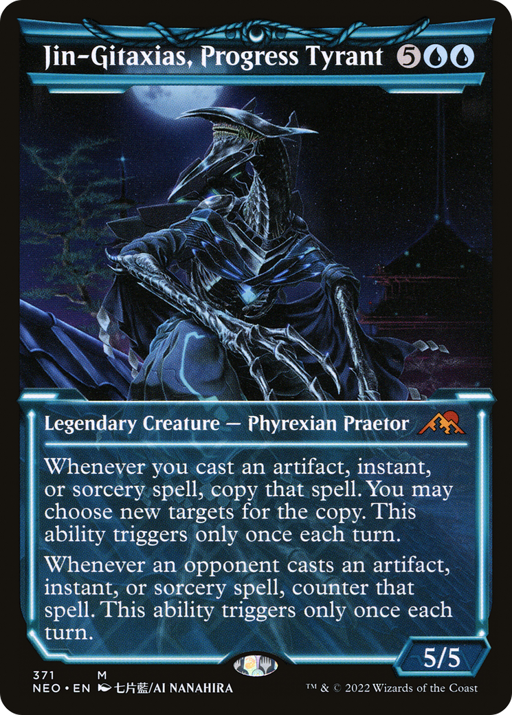 Jin-Gitaxias, Progress Tyrant (Showcase Soft Glow) [Kamigawa: Neon Dynasty]
