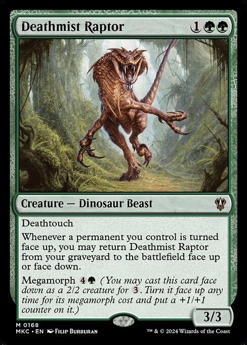 Deathmist Raptor (MKC 168) [Murders at Karlov Manor Commander]