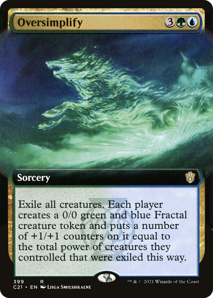 Oversimplify (Extended Art) [Commander 2021]