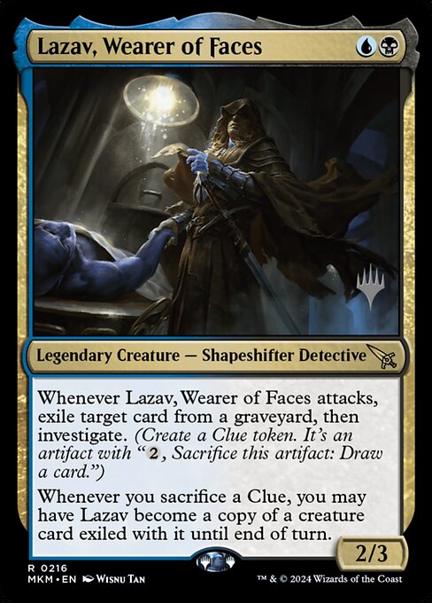 Lazav, Wearer of Faces (PMKM 216p) [Murders at Karlov Manor Promos]