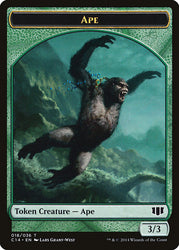 Ape // Zombie (011/036) Double-Sided Token [Commander 2014 Tokens]