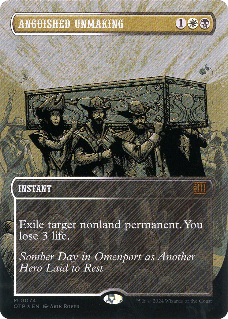 Anguished Unmaking (Textured Foil) [Outlaws of Thunder Junction: Breaking News]