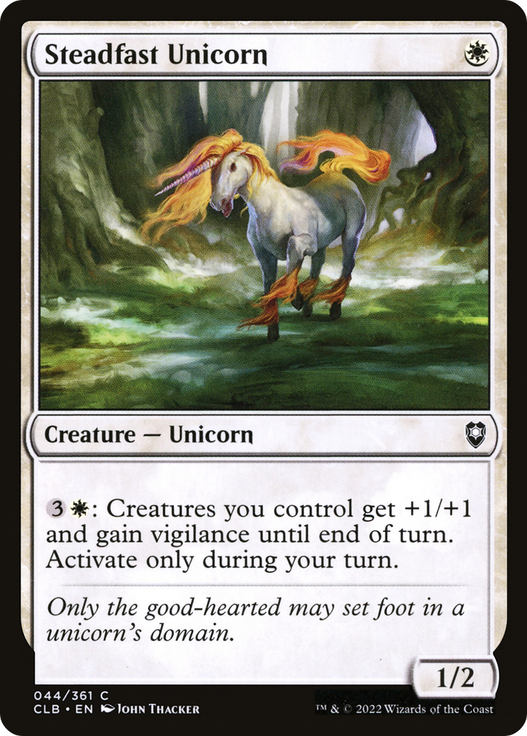 Steadfast Unicorn [Commander Legends: Battle for Baldur's Gate]