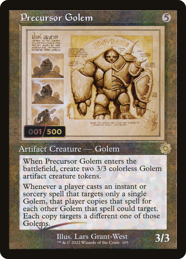 Precursor Golem (Retro Schematic) (Serialized) [The Brothers' War Retro Artifacts]