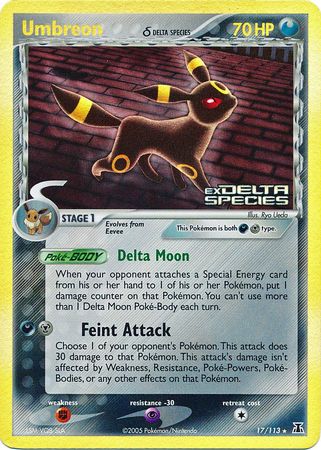 Umbreon (17/113) (Delta Species) (Stamped) [EX: Delta Species]