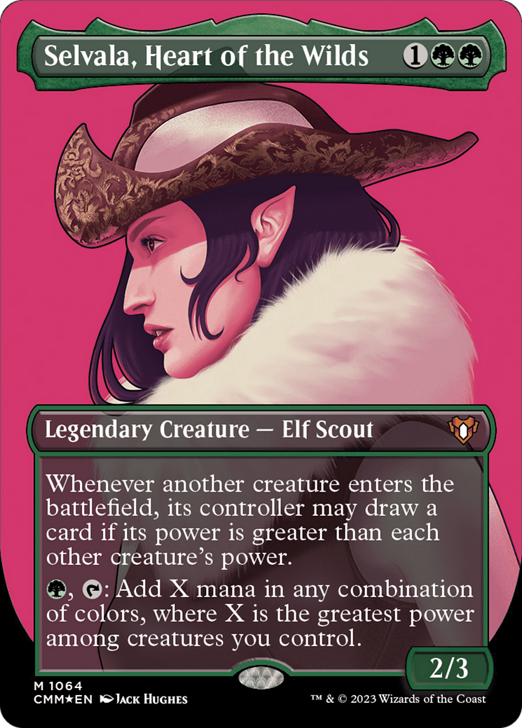 Selvala, Heart of the Wilds (Borderless Textured Foil Frame Break) [Commander Masters]