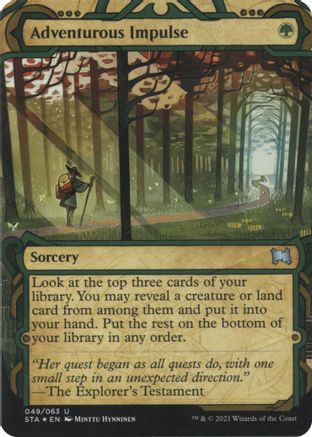 Adventurous Impulse (Foil Etched) [Strixhaven: School of Mages Mystical Archive]