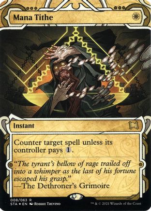 Mana Tithe (Foil Etched) [Strixhaven: School of Mages Mystical Archive]