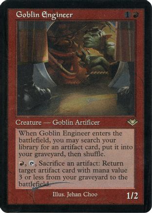 Goblin Engineer (Retro Foil Etched) [Modern Horizons]