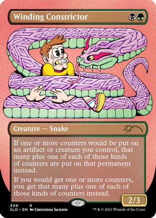 Winding Constrictor (Borderless) (Foil Etched) [Secret Lair Drop Series]