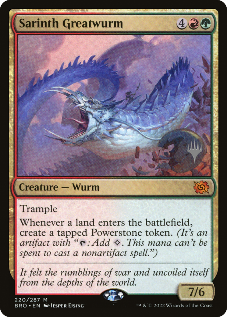 Sarinth Greatwurm (Promo Pack) [The Brothers' War Promos]