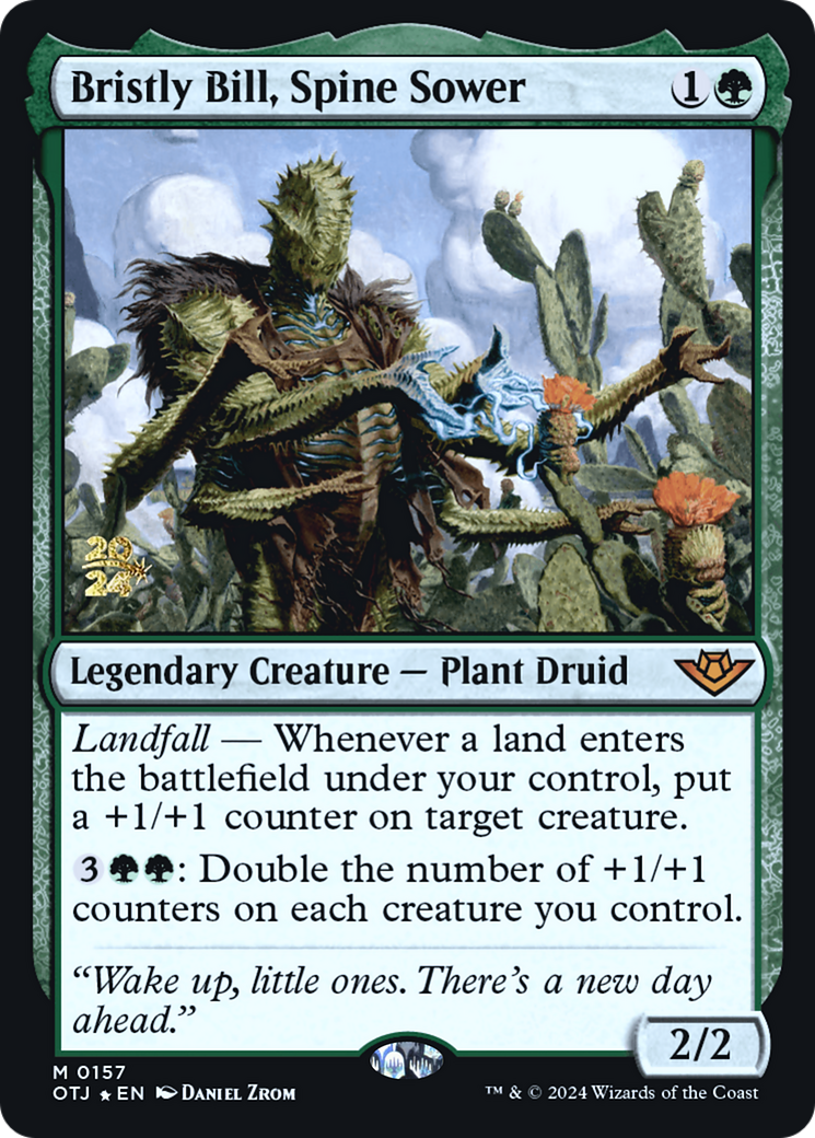 Bristly Bill, Spine Sower [Outlaws of Thunder Junction Prerelease Promos]