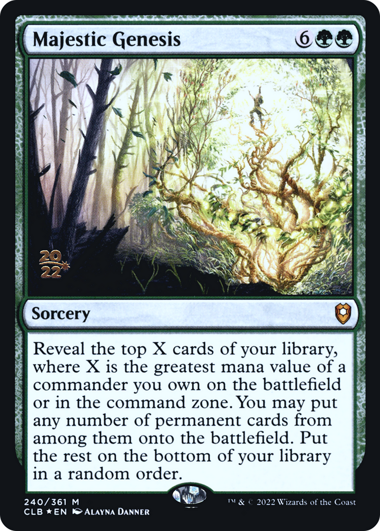 Majestic Genesis [Commander Legends: Battle for Baldur's Gate Prerelease Promos]