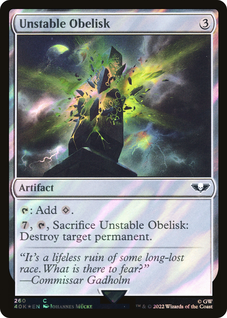 Unstable Obelisk (Surge Foil) [Warhammer 40,000]