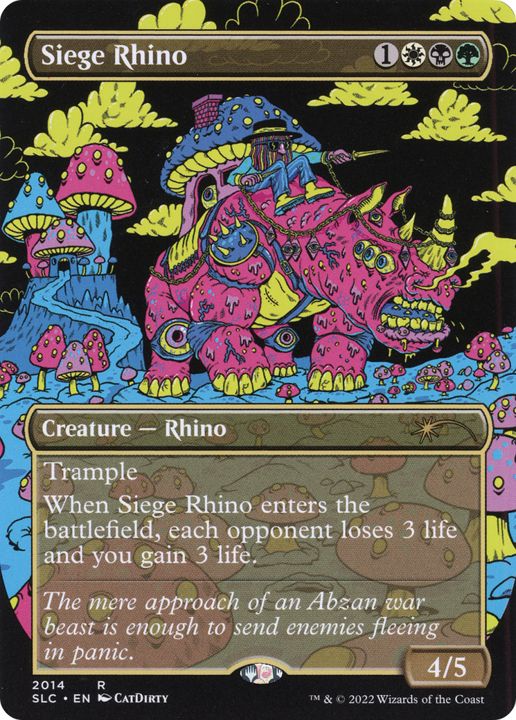 Siege Rhino (Borderless) [Secret Lair Countdown Kit]