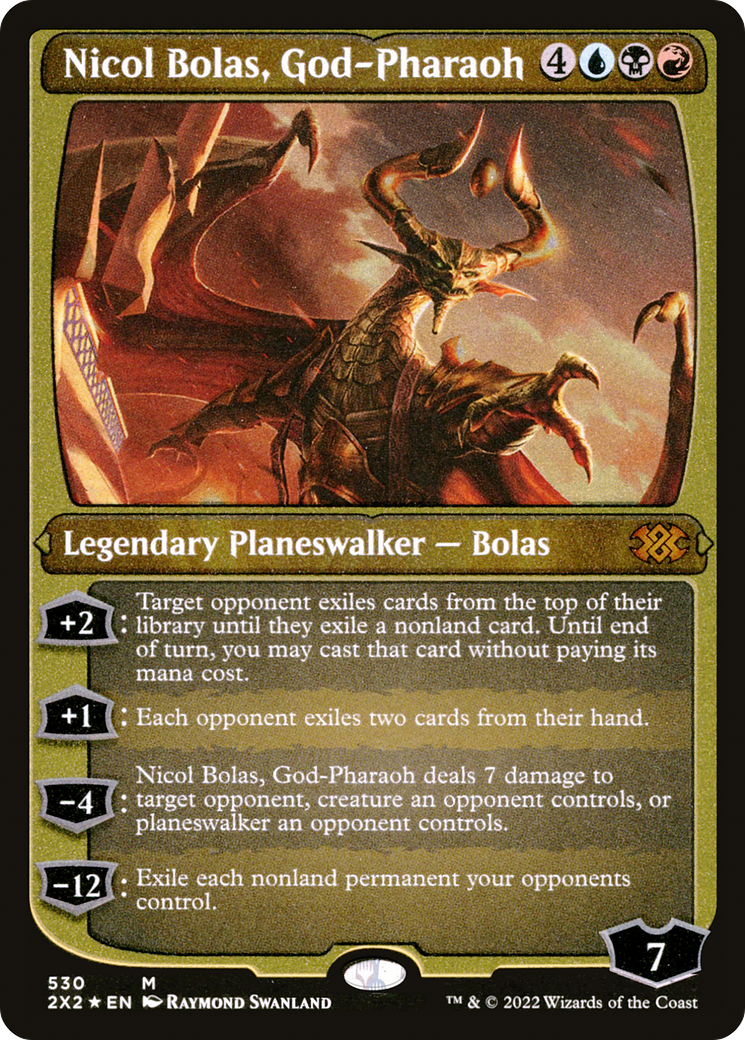 Nicol Bolas, God-Pharaoh (Foil Etched) [Double Masters 2022]