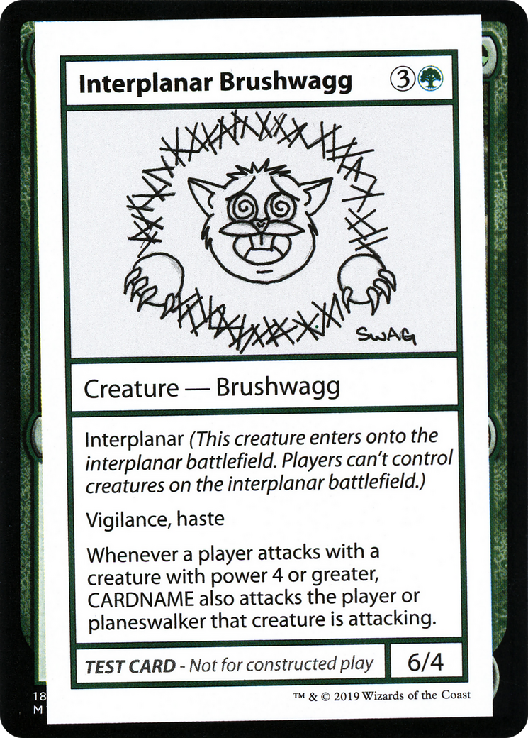Interplanar Brushwagg (2021 Edition) [Mystery Booster Playtest Cards]
