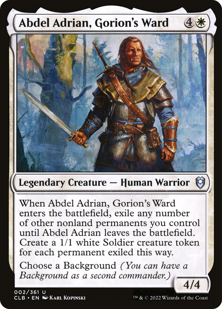 Abdel Adrian, Gorion's Ward [Commander Legends: Battle for Baldur's Gate]