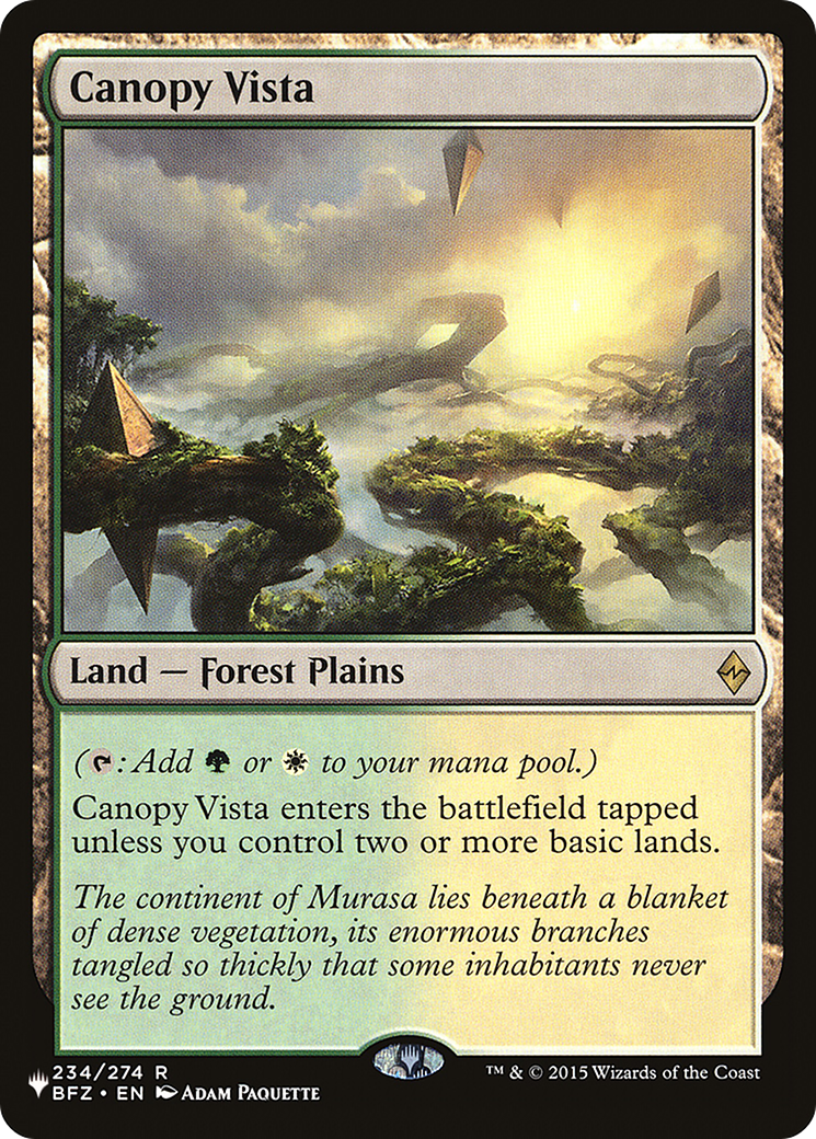 Canopy Vista [The List]
