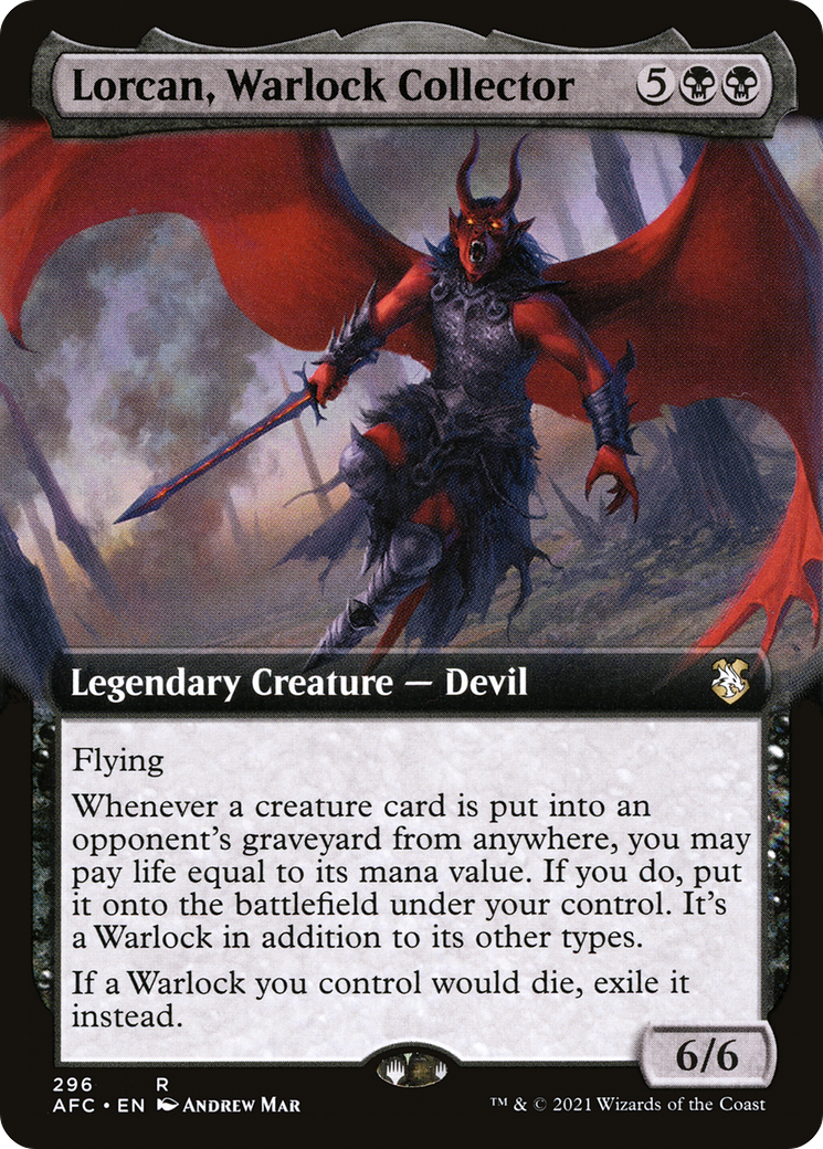 Lorcan, Warlock Collector (Extended Art) [Dungeons & Dragons: Adventures in the Forgotten Realms Commander]