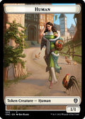 Human // Spirit Double-Sided Token [Phyrexia: All Will Be One Commander Tokens]