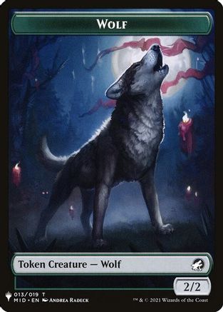 Wolf // Vampire Double-Sided Token [Secret Lair: From Cute to Brute Tokens]