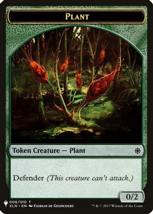 Plant // Chandra, Roaring Flame Emblem Double-Sided Token [Secret Lair: From Cute to Brute Tokens]