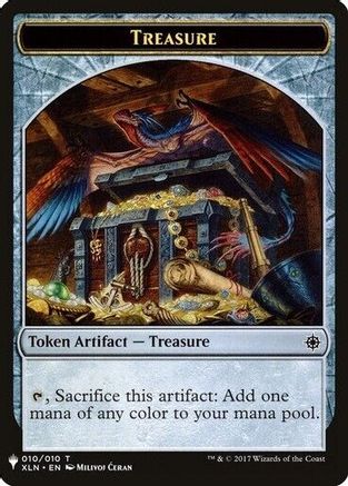 Treasure // Golem Double-Sided Token [Secret Lair: From Cute to Brute Tokens]