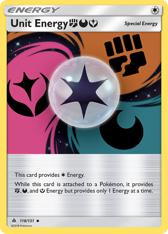 Unit Energy (118/131) (Fighting, Darkness, Fairy) [Sun & Moon: Forbidden Light]