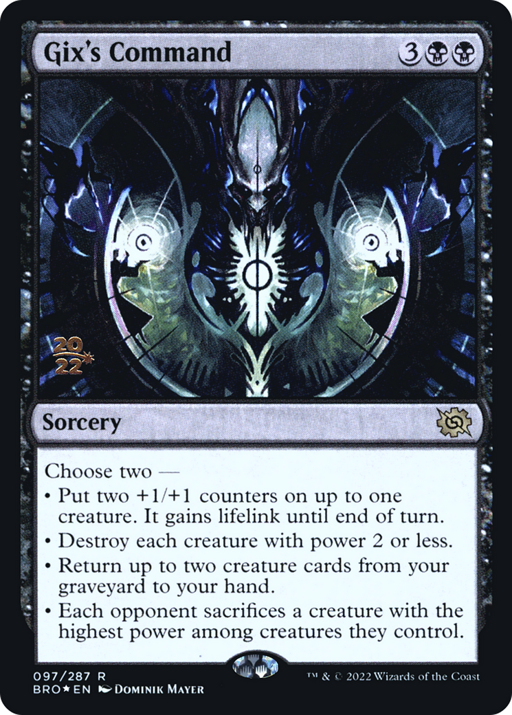 Gix's Command [The Brothers' War Prerelease Promos]