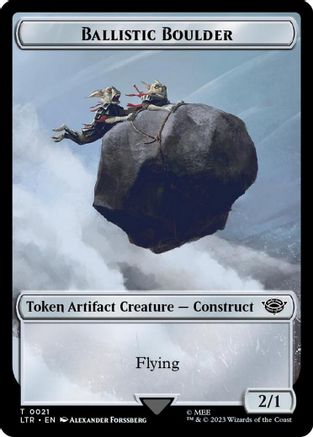 Ballistic Boulder // Food (0024) Double-Sided Token (Surge Foil) [The Lord of the Rings: Tales of Middle-Earth Tokens]