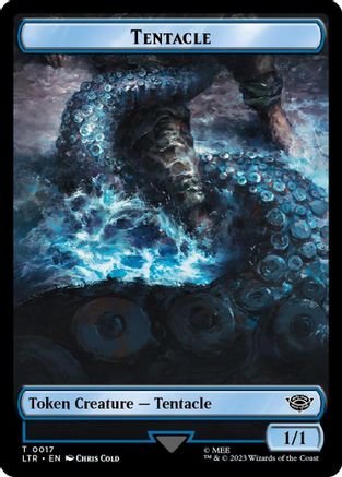 Tentacle // Food (0024) Double-Sided Token (Surge Foil) [The Lord of the Rings: Tales of Middle-Earth Tokens]