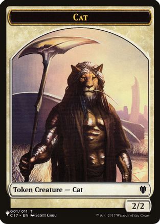 Cat (001) // Citizen Double-Sided Token [Secret Lair Commander Deck: Raining Cats and Dogs Tokens]