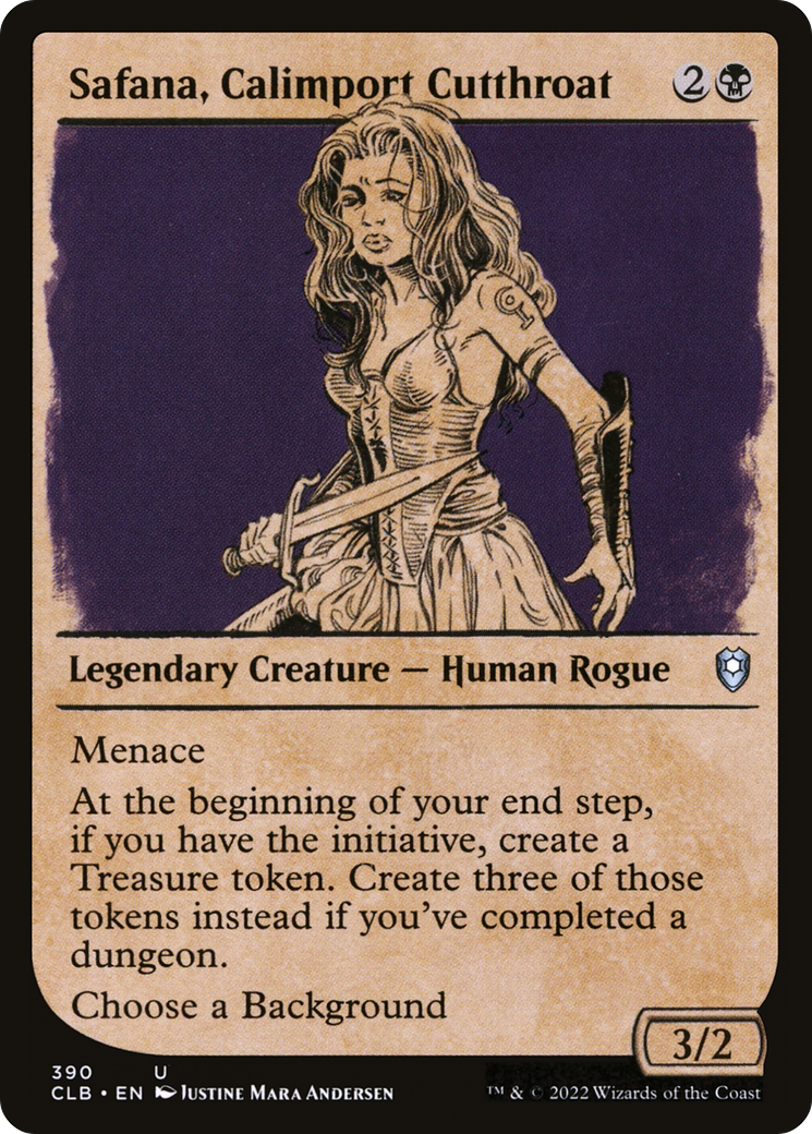 Safana, Calimport Cutthroat (Showcase) [Commander Legends: Battle for Baldur's Gate]
