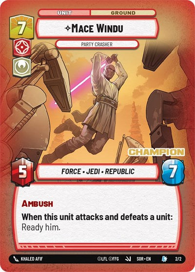 Mace Windu Party Crasher Champion (OPP 2/2) [Organized Play Promos]