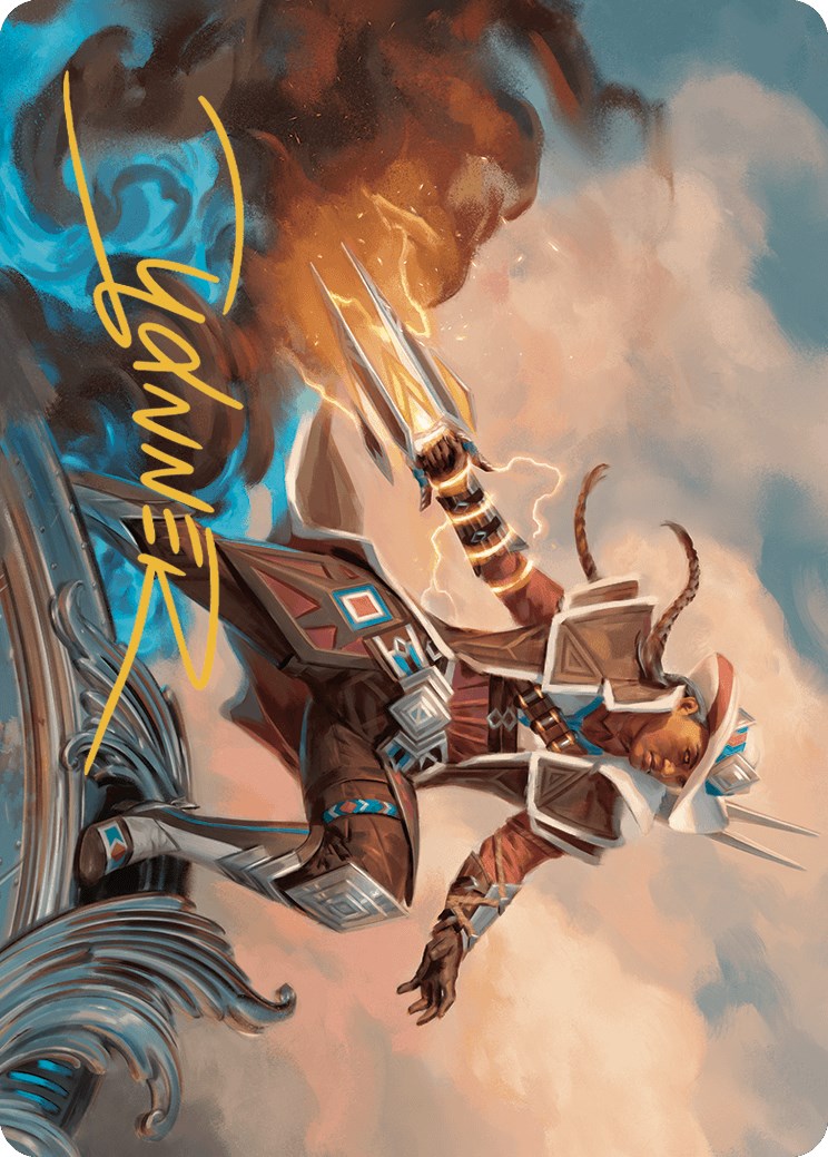 Annie Flash, the Veteran Art Card (Gold-Stamped Signature) [Outlaws of Thunder Junction Art Series]