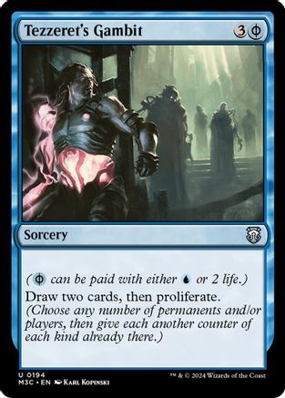 Tezzeret's Gambit (Ripple Foil) [Modern Horizons 3 Commander]