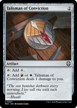 Talisman of Conviction (Ripple Foil) [Modern Horizons 3 Commander]