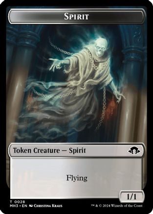 Spirit Token (0028) [Modern Horizons 3 Tokens]