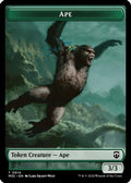 Ape (Ripple Foil) // Plant Double-Sided Token [Modern Horizons 3 Commander Tokens]
