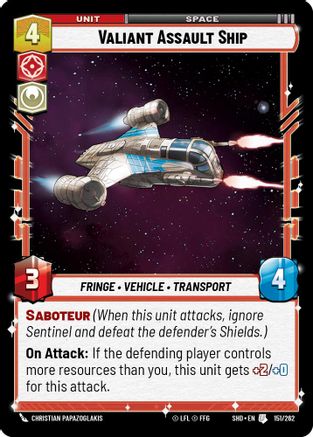 Valiant Assault Ship (151/262) (151/262) [Shadows of the Galaxy]