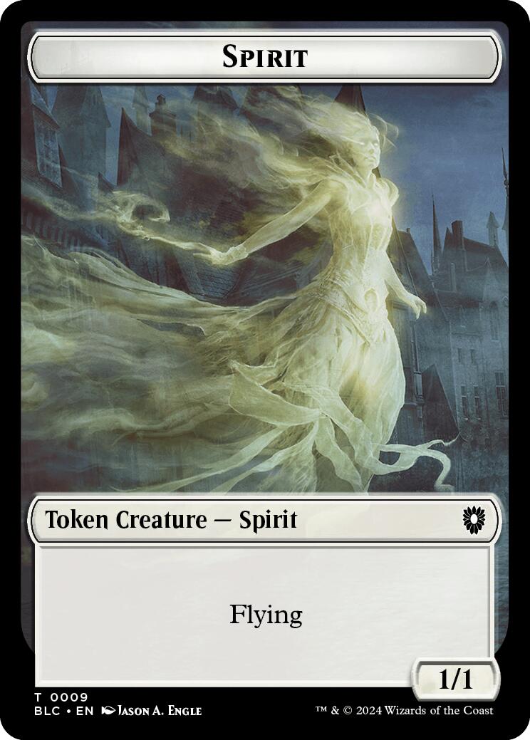 Spirit // Faerie Double-Sided Token [Bloomburrow Commander Tokens]