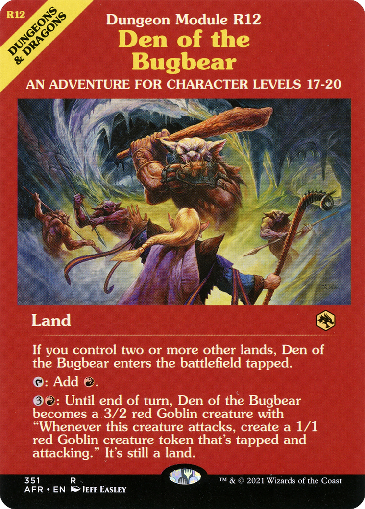 Den of the Bugbear (Dungeon Module) [Dungeons & Dragons: Adventures in the Forgotten Realms]