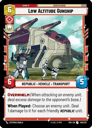 Low Altitude Gunship (149/257) (149/257) [Twilight of the Republic]