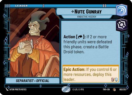 Nute Gunray - Vindictive Viceroy (002/257) (002/257) [Twilight of the Republic]
