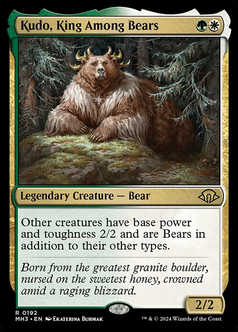 Kudo, King Among Bears (MH3 192) [Modern Horizons 3]