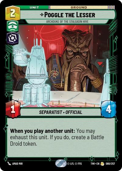 Poggle the Lesser Archduke of the Stalgasin Hive (TWI 080/257) [Twilight of the Republic]