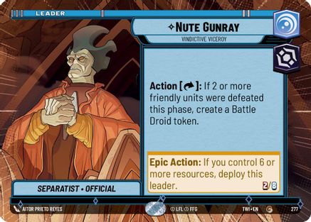 Nute Gunray - Vindictive Viceroy (277) (Hyperspace) (277) [Twilight of the Republic]
