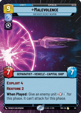 Malevolence - Grievous's Secret Weapon (312) (Hyperspace) (312) [Twilight of the Republic]