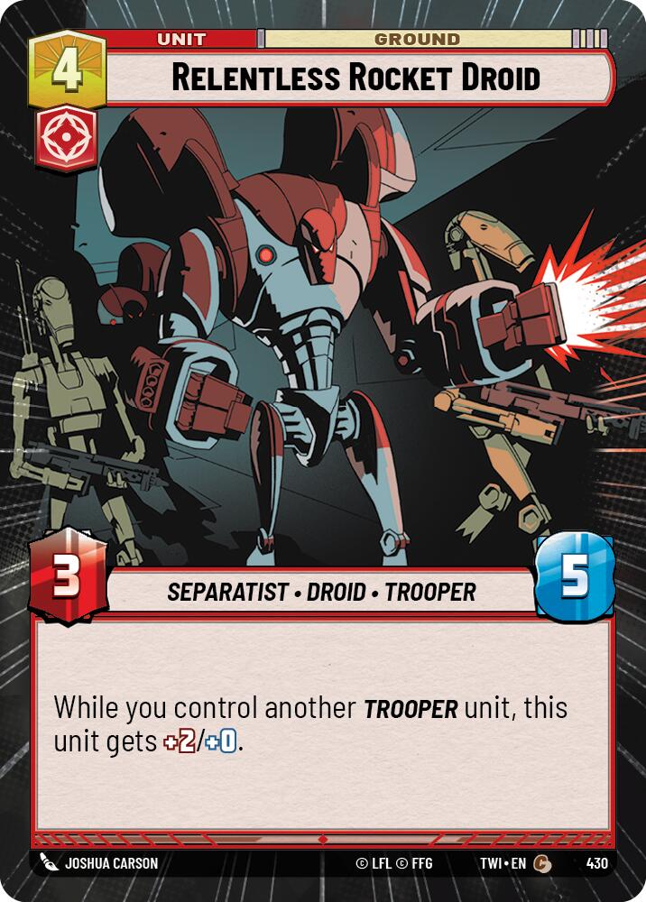 Relentless Rocket Droid (Hyperspace) (430) [Twilight of the Republic]